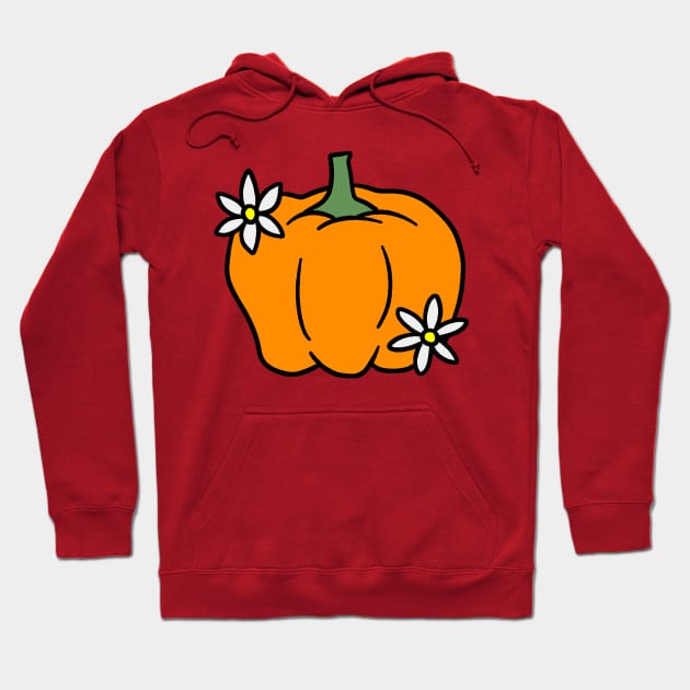 Orange Bell Pepper with Blossoms Hoodie by saradaboru